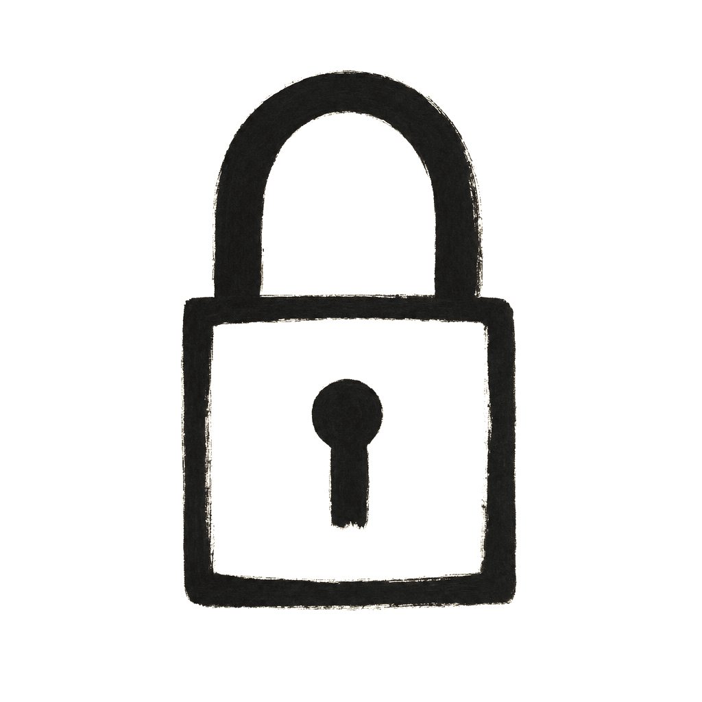 Charcoal padlock