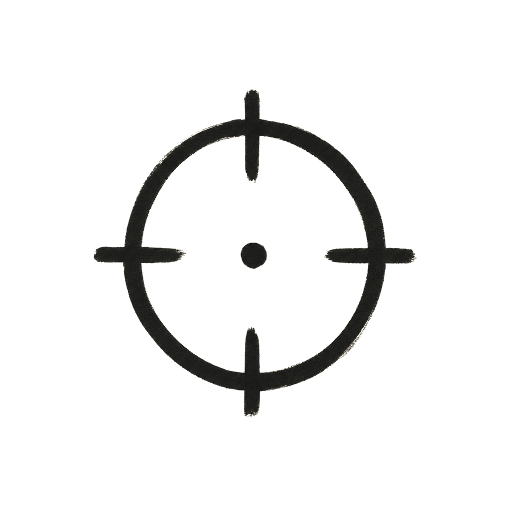 Charcoal targeting reticle